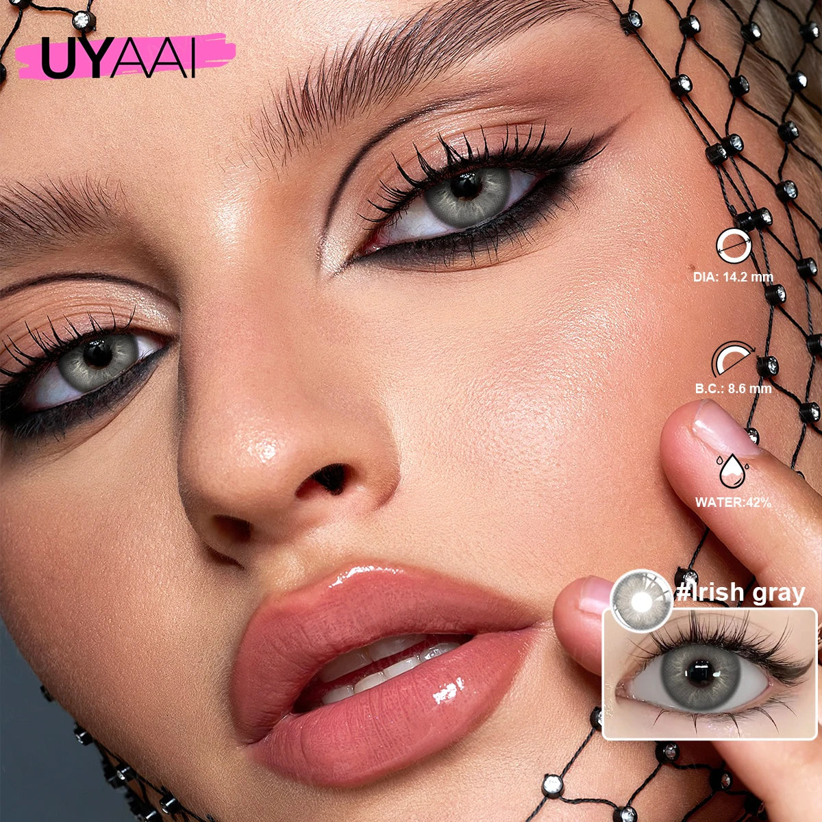 Lentilles de Contact Colorées UYAAI – 14 Teintes Naturelles, Sans Correction, Port Annuel