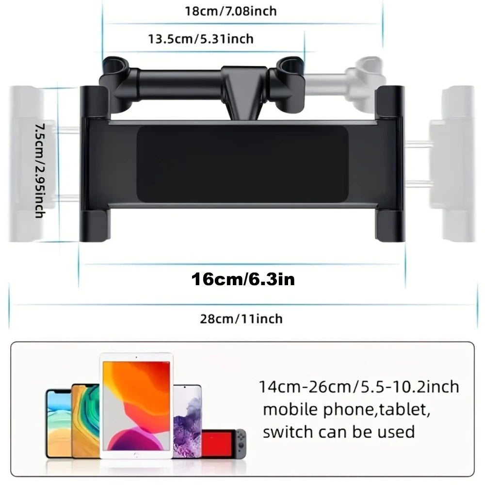 Support Tablette Appuie-Tête Voiture Rotatif 360° — CLEVI Paris