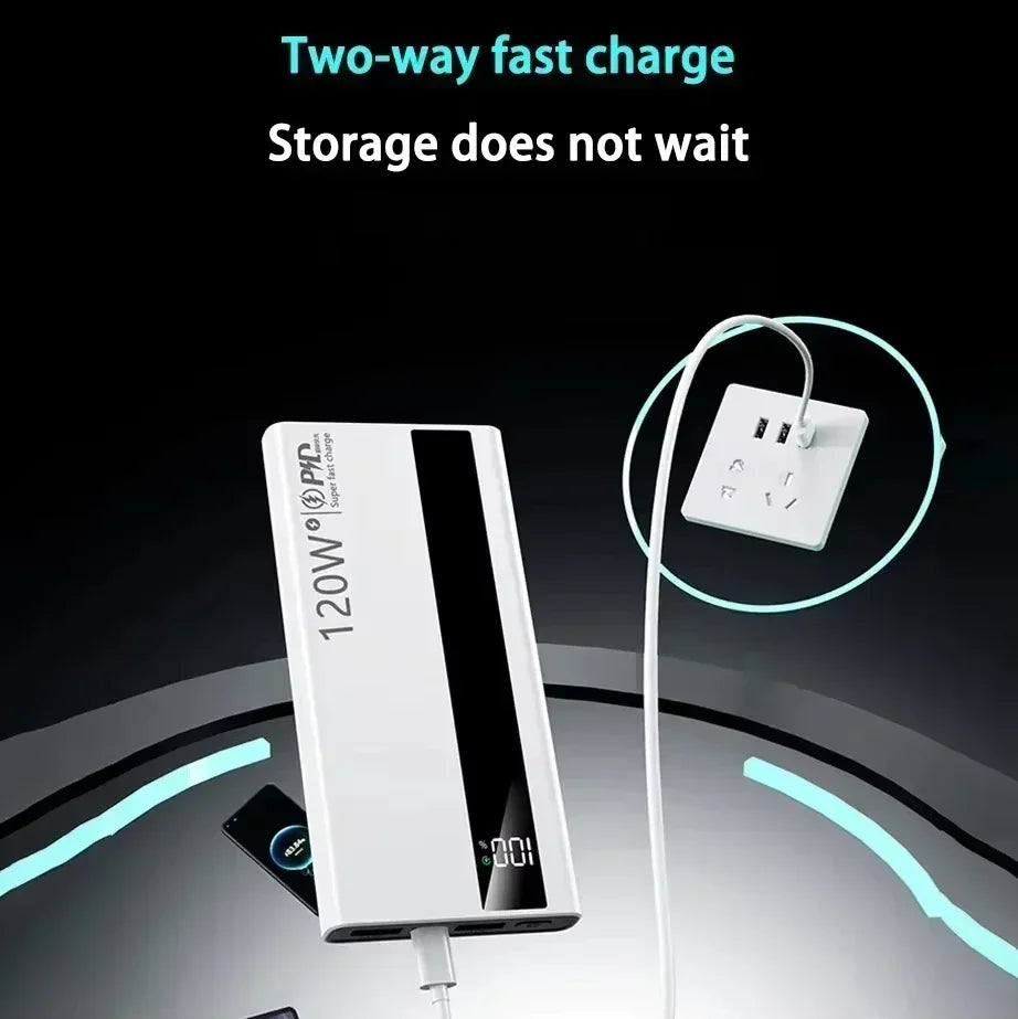Batterie Externe Lenovo 3C 120W LED Portable 50-200000mAh – CLEVI Paris