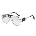 Lunettes de Soleil Aviateur Femme – Style Pilote Décor Tête de Taureau UV400 – CLEVI Paris