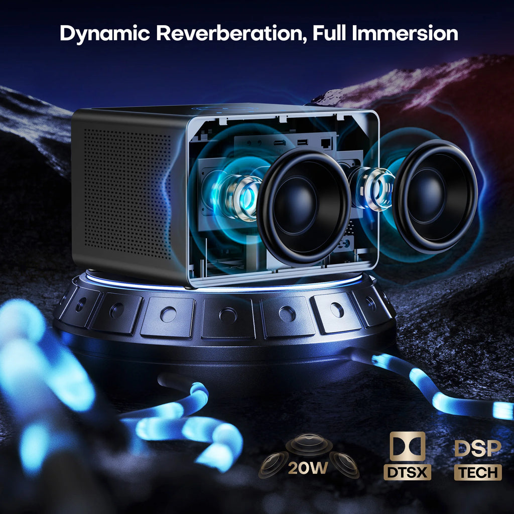 XIWBSY X06 Projecteur Google TV Android 11 1080P 4K 3500 ANSI Autofocus TOF Optique Fermée WiFi 6 BT 5.4 Son 24W – CLEVI Paris