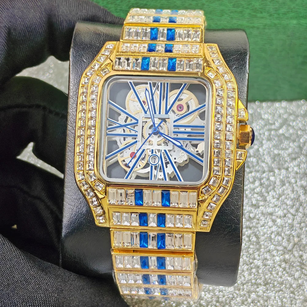 STARPERISH Montre Automatique Homme Squelette Bling Hip Hop Acier Lumineux – CLEVI Paris