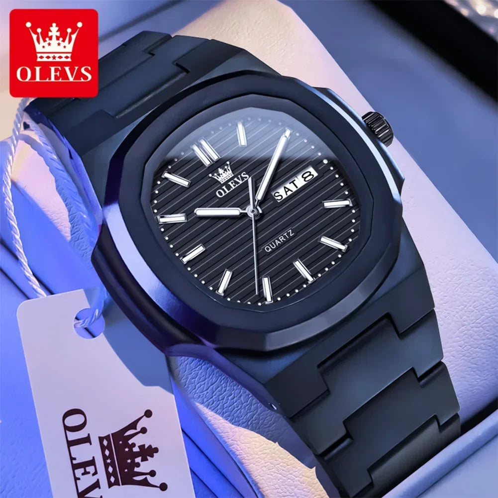 Montre Unisexe OLEVS Quartz Résine Lumineuse Calendrier – CLEVI Paris