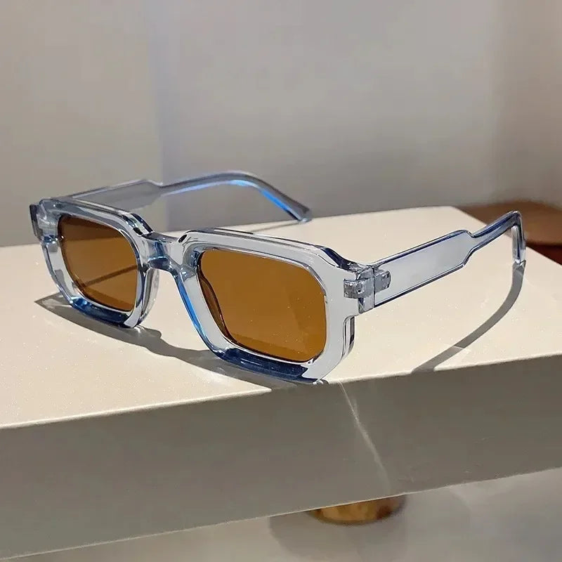 Lunettes de Soleil Carrées Retro Verres Transparents UV400 Unisexe 11 Coloris – CLEVI Paris