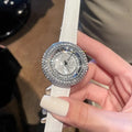 Montre Femme Home Idea – Quartz, Diamants, Bracelet Cuir Véritable, Boîtier Acier 39 mm, Étanche 3 ATM – CLEVI Paris