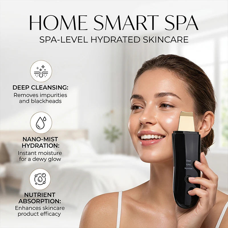 Spatule Ultrasonique Rechargeable Points Noirs & Peeling Visage – CLEVI Paris