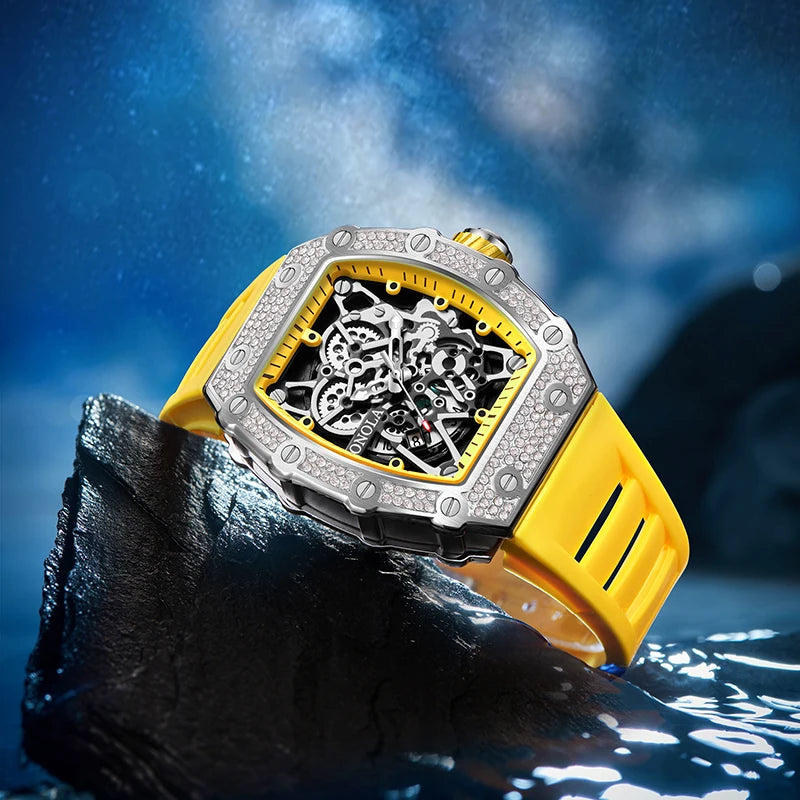 ONOLA ON3827D – Montre Quartz Homme | Sport & Business, Bracelet Silicone, Étanche 3 Bar