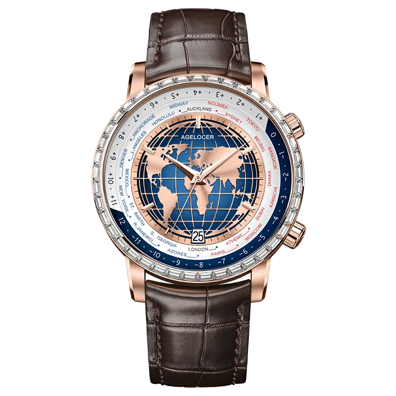 Montre Homme Automatique World Time Agelocer – CLEVI Paris