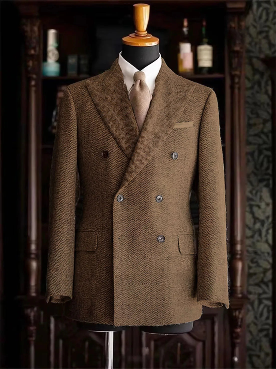 Blazer homme double boutonnage à chevrons – CLEVI Paris