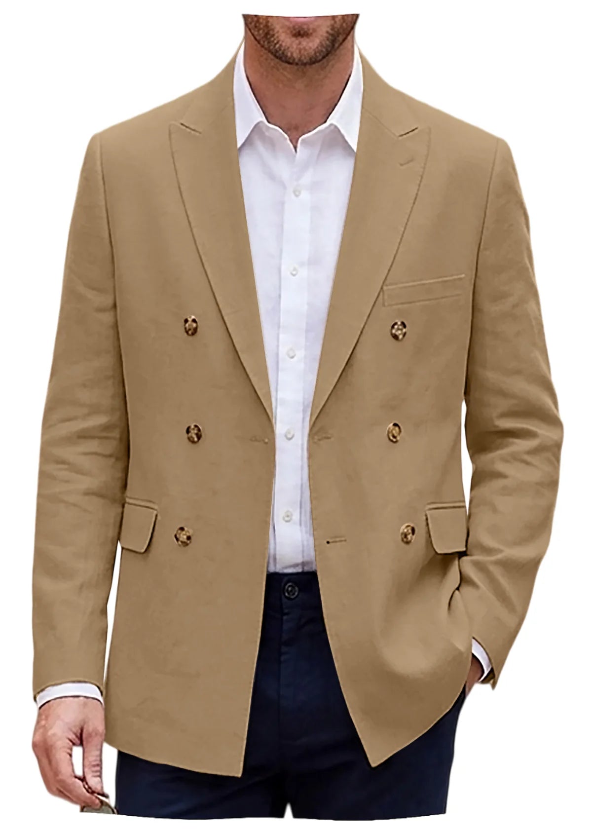 Blazer homme double boutonnage à revers – CLEVI Paris