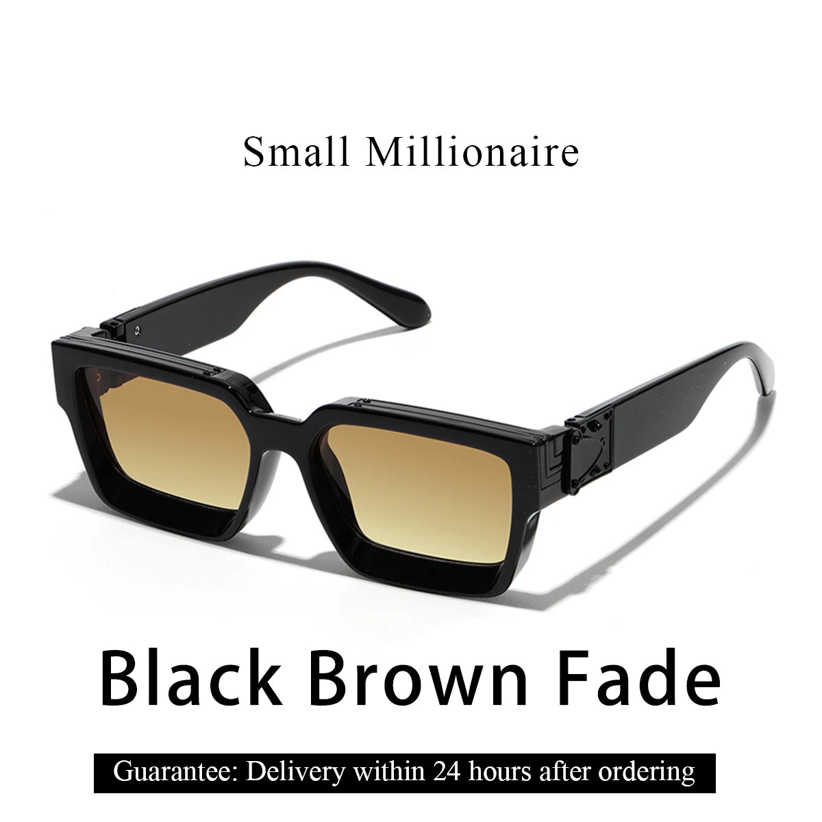 Lunettes de Soleil Carrées Style Millionnaire Rétro Homme – Monture Polycarbonate UV400 Catégorie 3 – CLEVI Paris