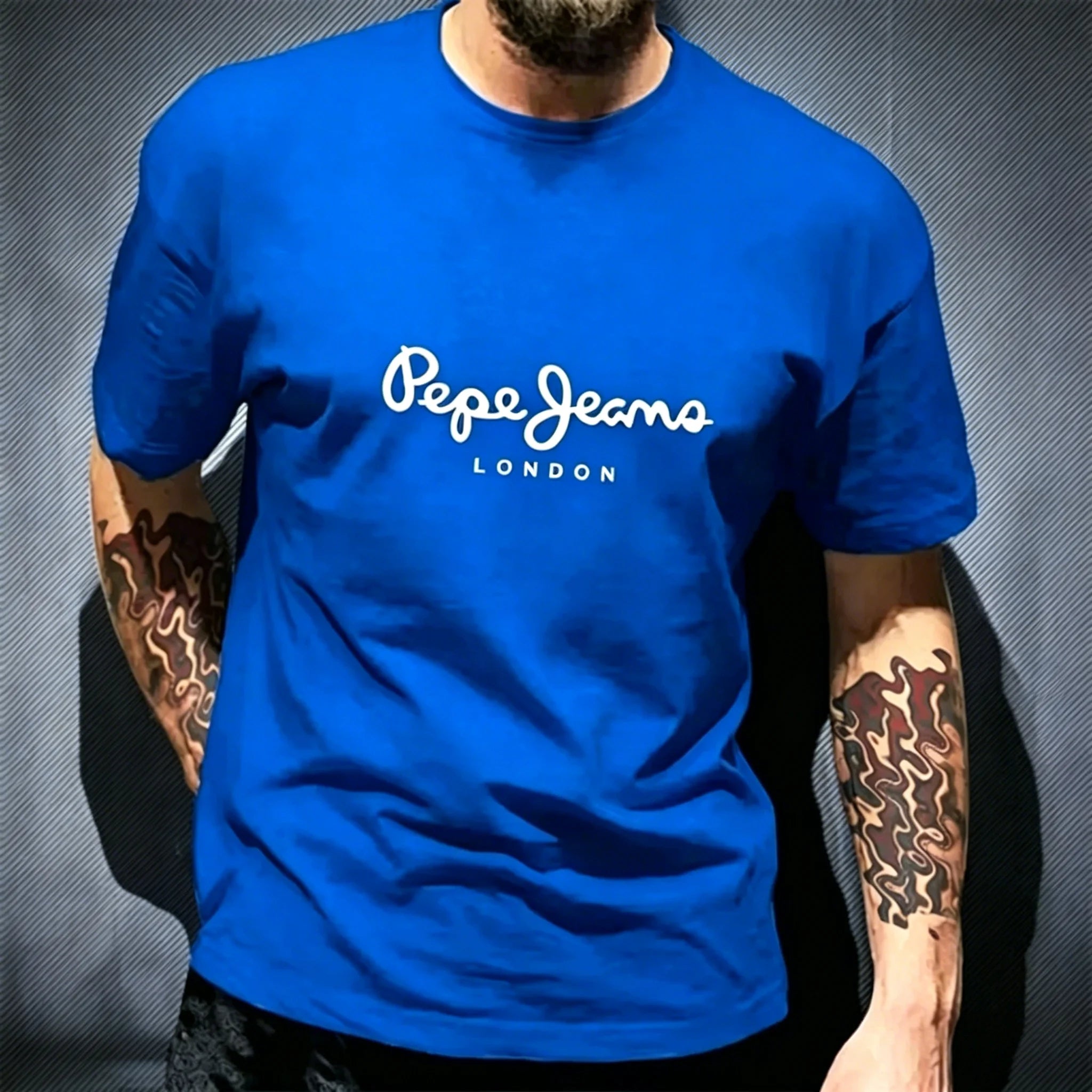 T-Shirt Homme Graphique Streetwear – Coton, Col Rond, Manches Courtes
