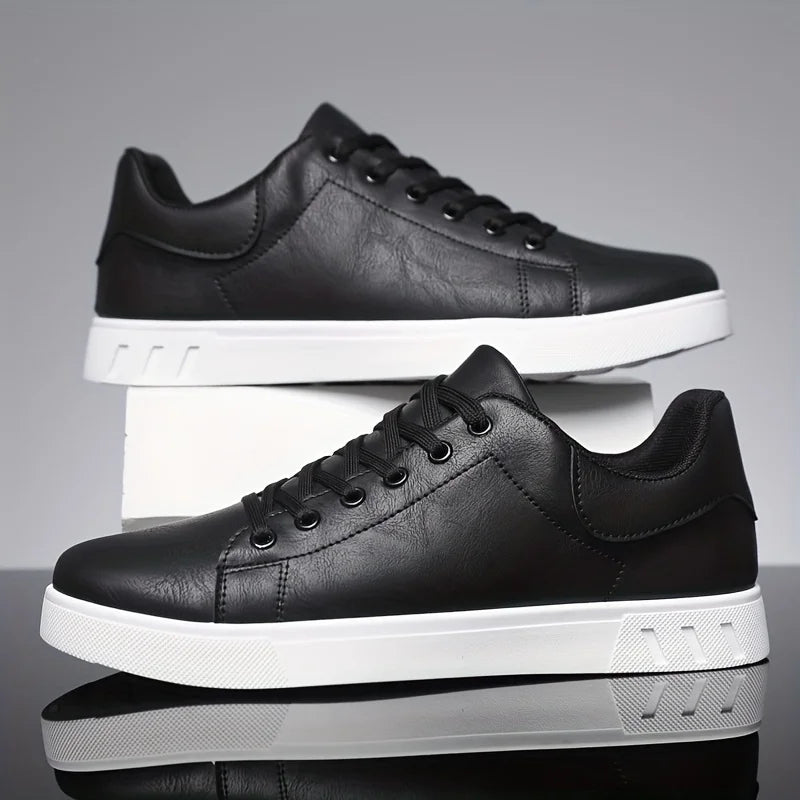 Chaussures Skate Homme Minimalistes Cuir Artificiel Semelle Souple 2 Coloris Grandes Tailles – CLEVI Paris