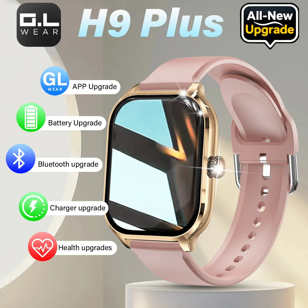 LAXASFIT H9 Plus Montre Connectée Sport — Écran 2.01" HD, Bluetooth, Appels, Cardio, SpO2 | CLEVI Paris