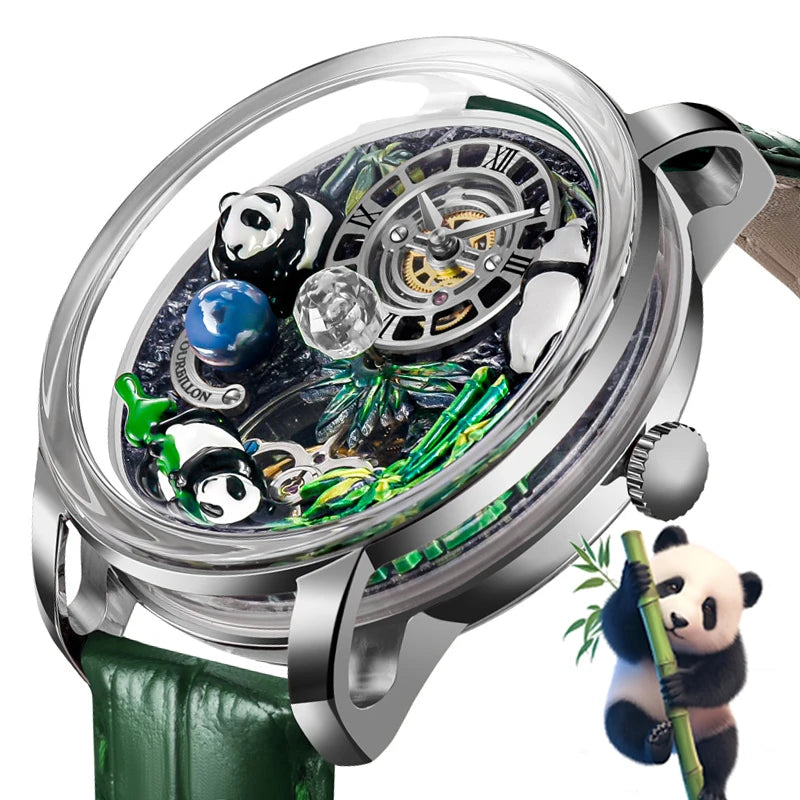 Montre Mécanique PINDU Panda Trésor National – CLEVI Paris