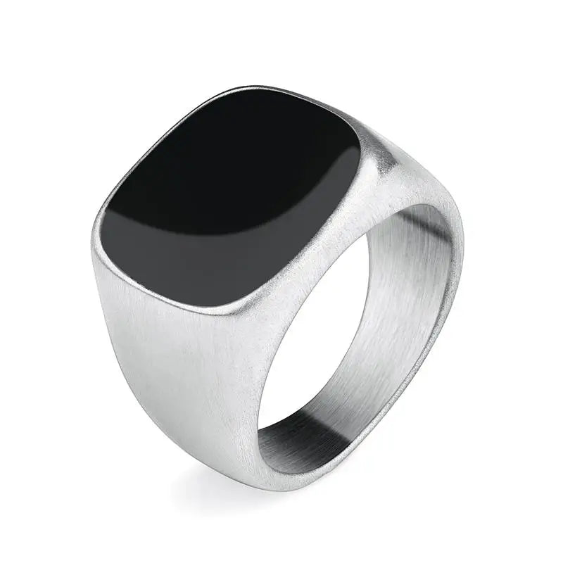 Bague Homme en Acier Inoxydable et Zircon – CLEVI Paris