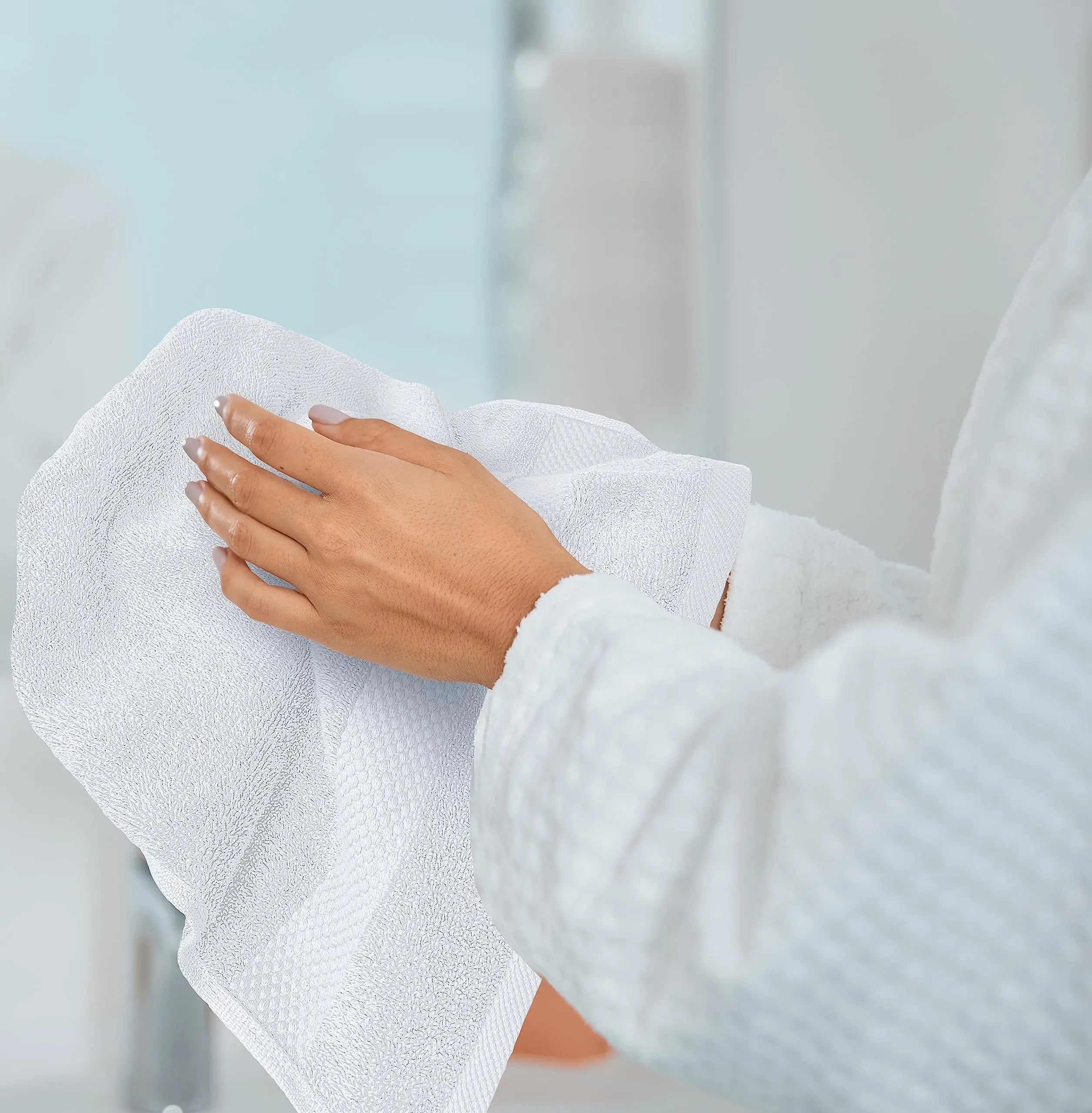 Serviette de Visage en Coton 100% – 34x75cm | Collection Hôtel & Spa | Séchage Rapide