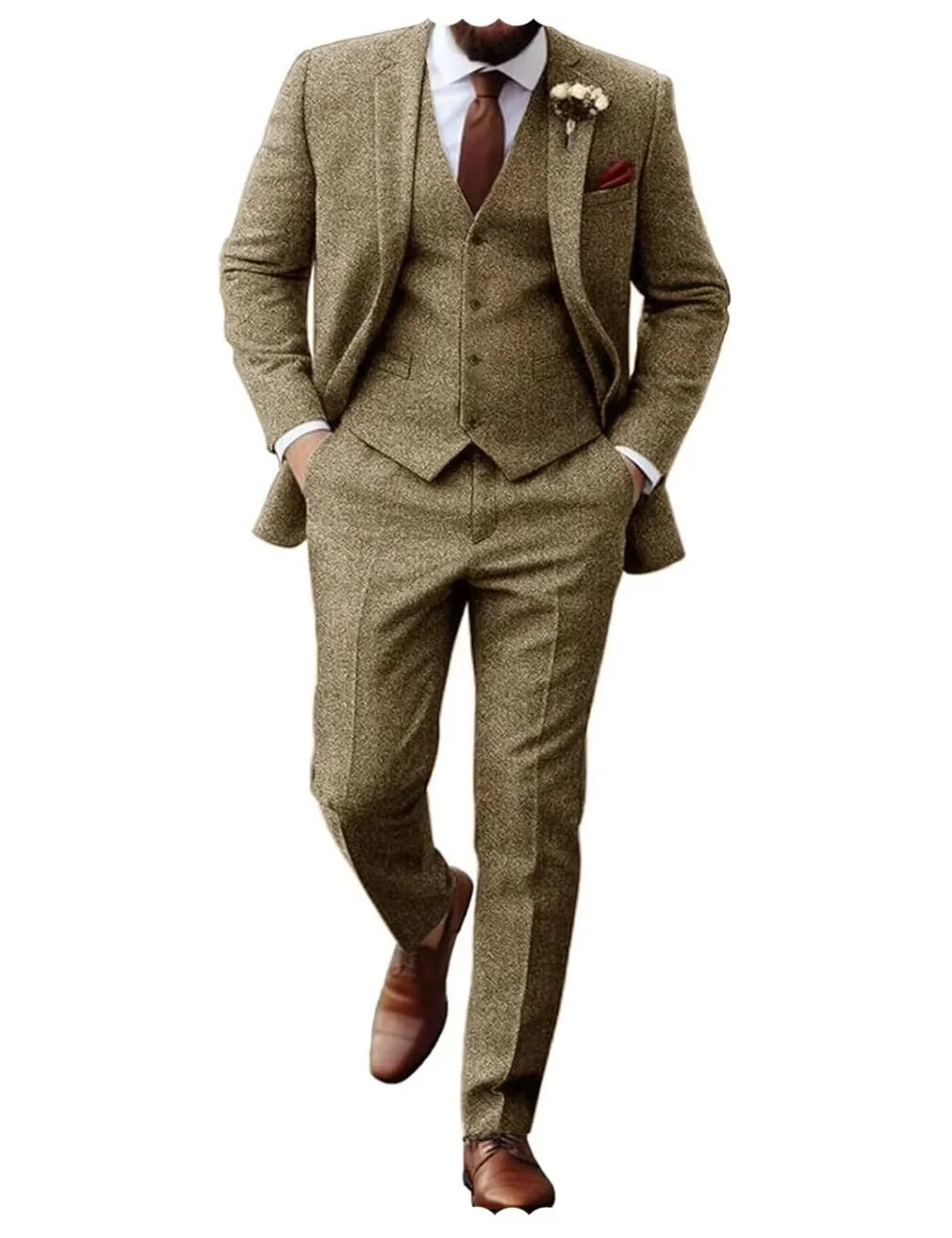 Costume homme 3 pièces à chevrons – CLEVI Paris