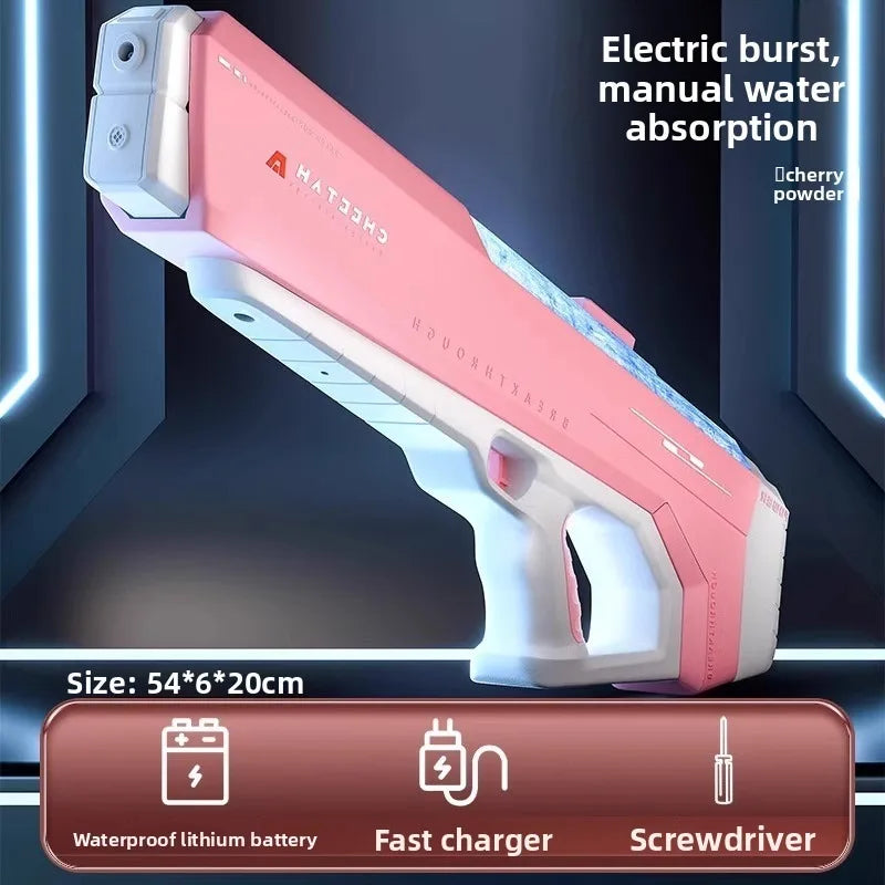 Pistolet à eau électrique LED, tir automatique – CLEVI Paris