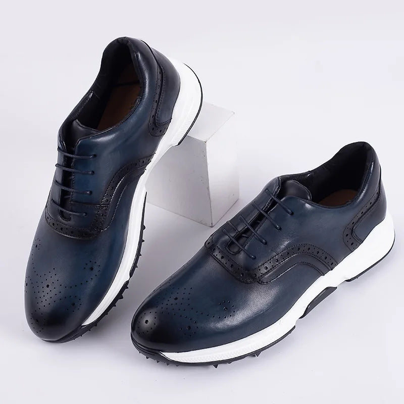 Brogue Homme Cuir Véritable Sculpté Bullock | Lacets Antidérapant 3 Coloris