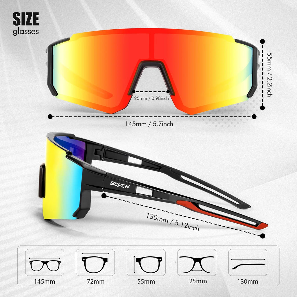 Lunettes de Cyclisme Sport Unisexe UV400 Polycarbonate CE 30 Coloris – CLEVI Paris