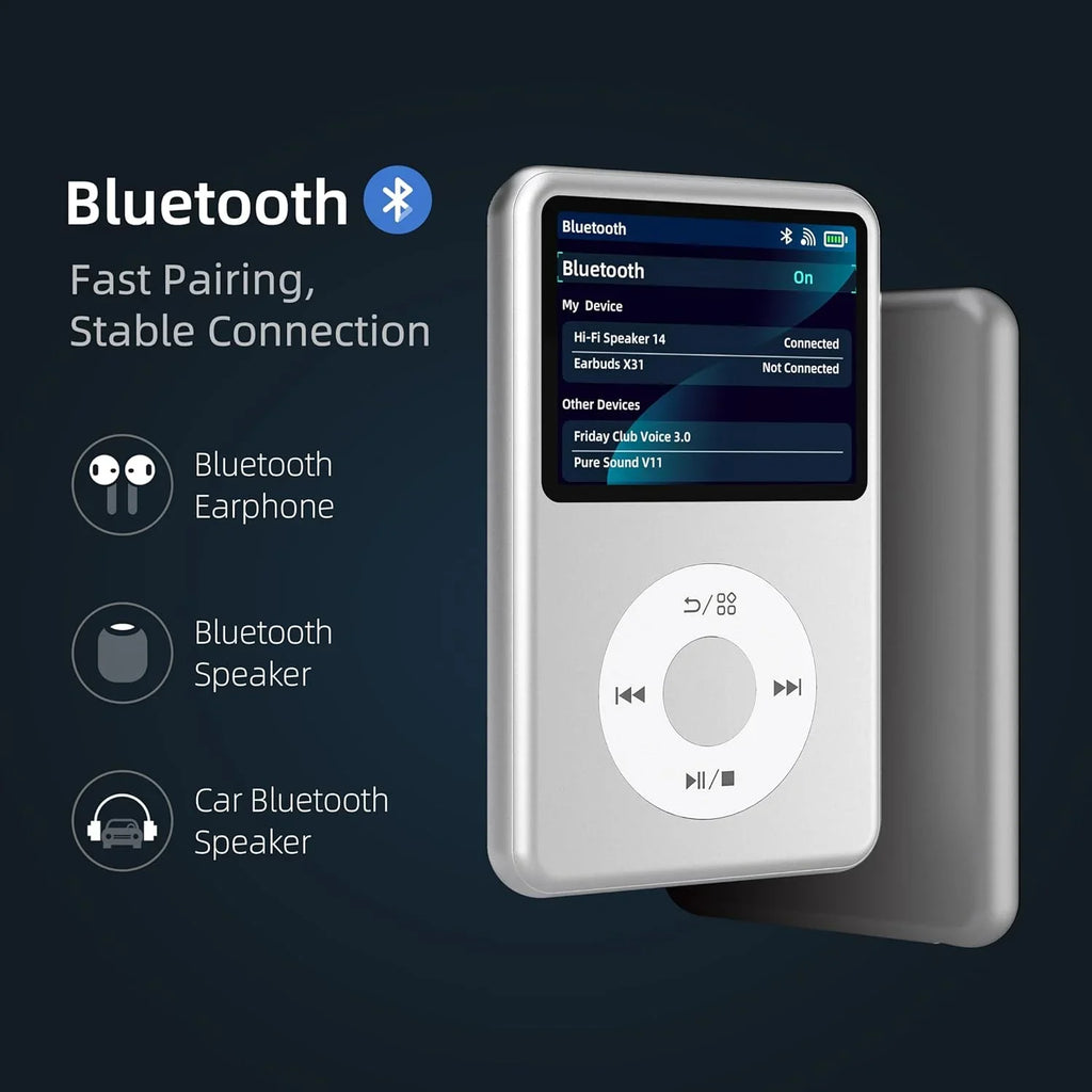 INNIOASIS Y1 128Go Lecteur MP3 HiFi Bluetooth Écran 2,4" FM Radio EQ Personnalisable – CLEVI Paris