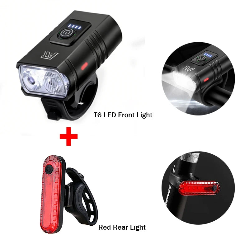 Phare Avant Vélo LED Rechargeable USB-C | 6 Modes, ABS, VTT & Vélo Route, Fixation Guidon – CLEVI Paris