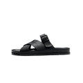 Sandales Mules Homme PU Bride Croisée Boucle Réglable Bout Ouvert – Pointures 38-44 – CLEVI Paris