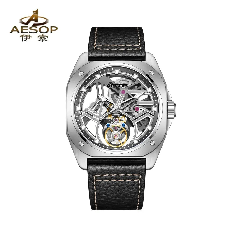Montre Homme Tourbillon Squelette Aesop – CLEVI Paris