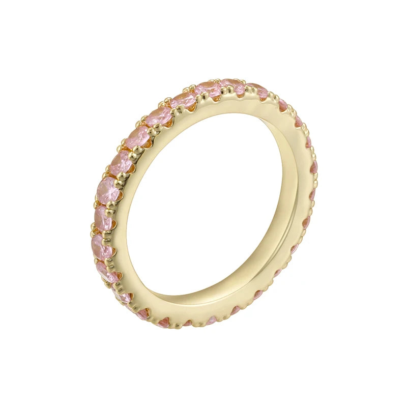 Bague Couple ZHUKOU Style Coréen Pierre CZ Plaqué Or 18K Unisexe Tailles 6-7-8 – CLEVI Paris