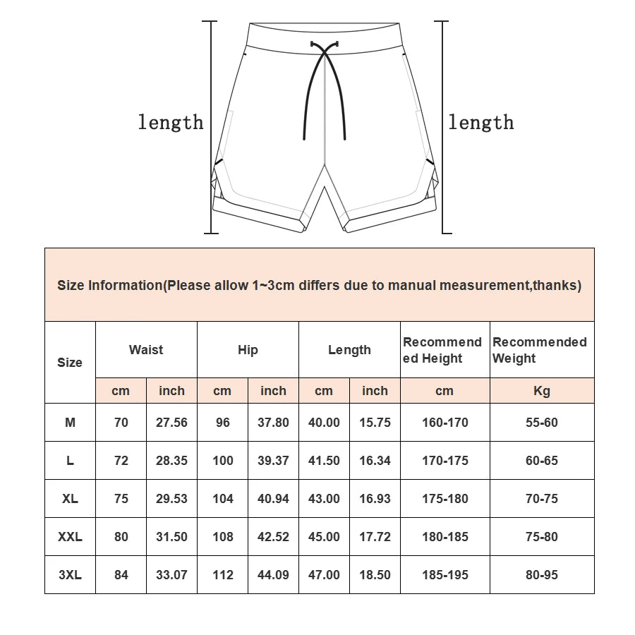 Short Running 2-en-1 Homme Polyester | Séchage Rapide, Gym & Fitness, 11 Coloris, Tailles M à XXXL – CLEVI Paris