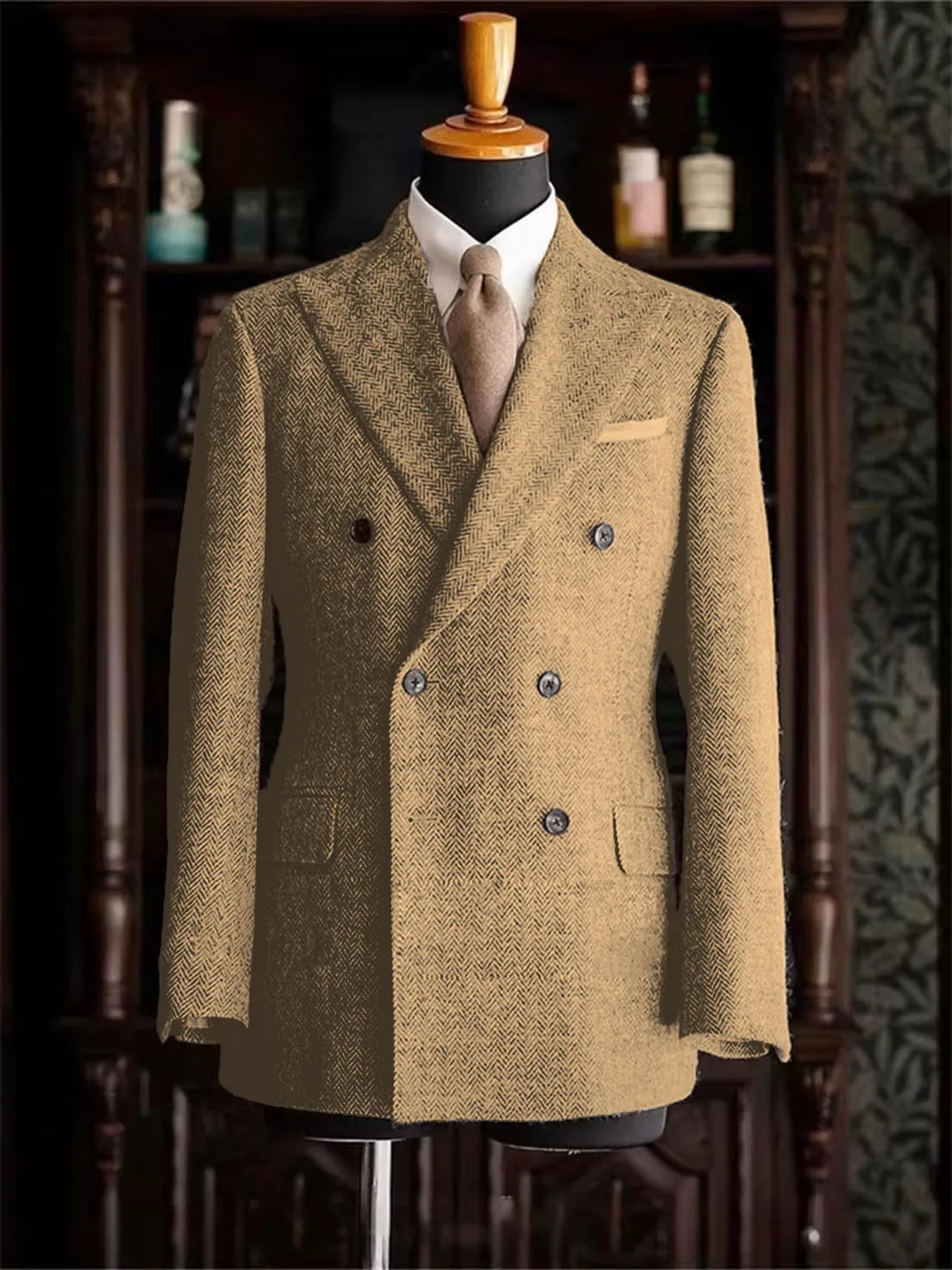 Blazer homme double boutonnage à chevrons – CLEVI Paris