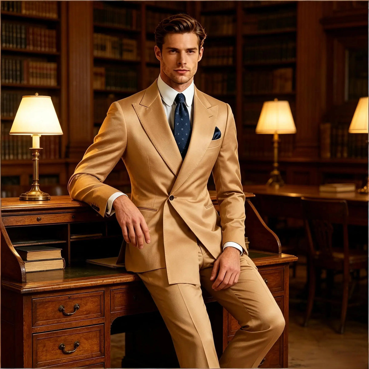 Smoking homme en satin 2 pièces – CLEVI Paris