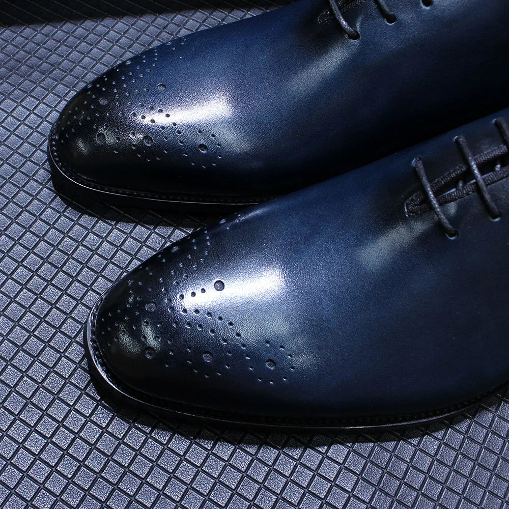 Oxford Whole-Cut Homme Style Italien Artisanal Cuir de Veau | Business Mariage US 6-13