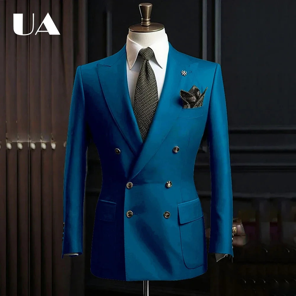 Veste Longue Croisée Homme Uni – CLEVI Paris