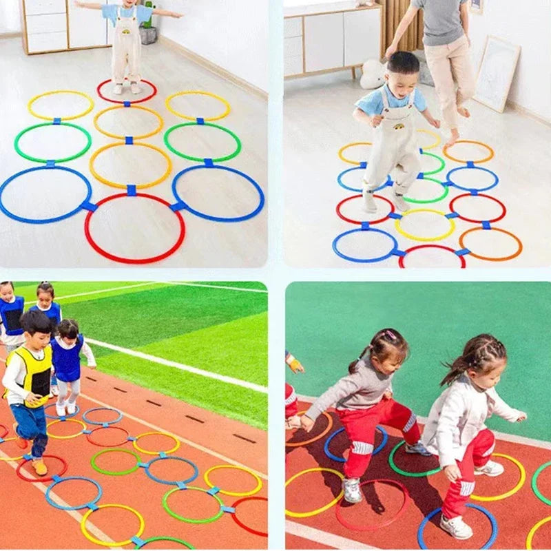 Anneaux d'Agilité Sport | Set 10 Anneaux + 10 Connecteurs, 28 ou 38 cm, Football & Entraînement – CLEVI Paris