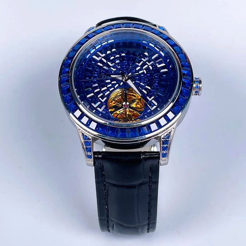 PINDU Montre Automatique Homme Squelette Lumineux Acier Couronne Vissée 40mm – CLEVI Paris