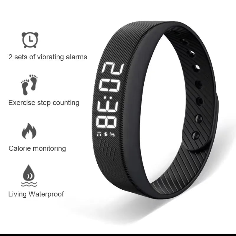Bracelet Connecté Ola Esporte HT30 — LED 1.46", Podomètre, Sommeil, Alarme Vibrante, Étanche | CLEVI Paris