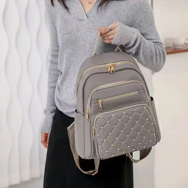 Sac à Dos Nylon Grande Capacité Femme Casual — CLEVI Paris