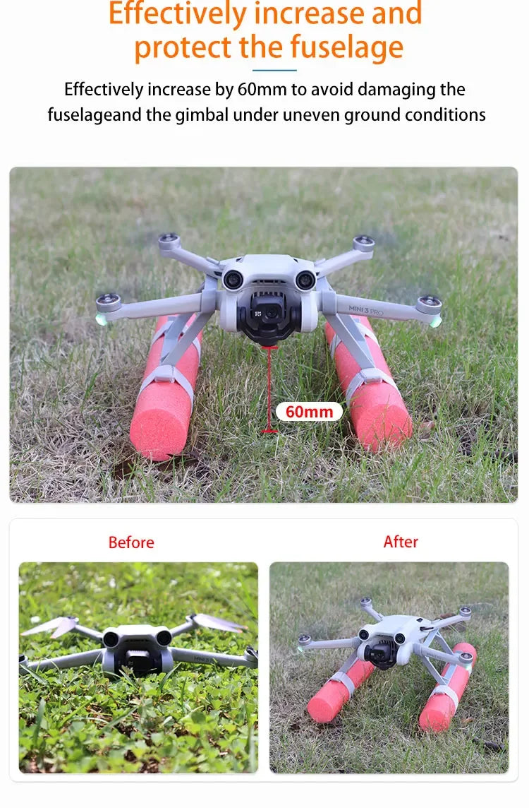 Kit Flotteurs d'Atterrissage sur Eau pour DJI Mini 3 / Mini 4 Pro – CLEVI Paris