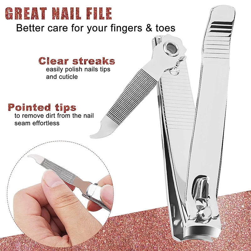 Coupe-Ongles Inox Anti-Éclaboussures Petit Grand ou Duo – CLEVI Paris