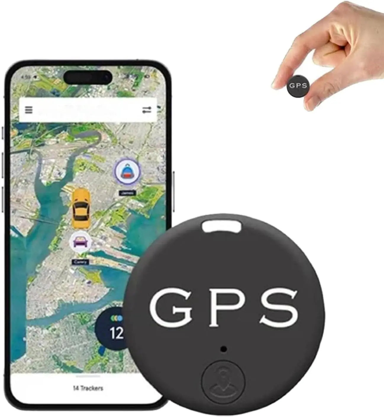 Mini Traceur GPS Anti-Perte LISIXLIUYI – Magnétique, Bluetooth, Autonomie 6 Mois, Taille Pièce de Monnaie, Lot de 1 à 4