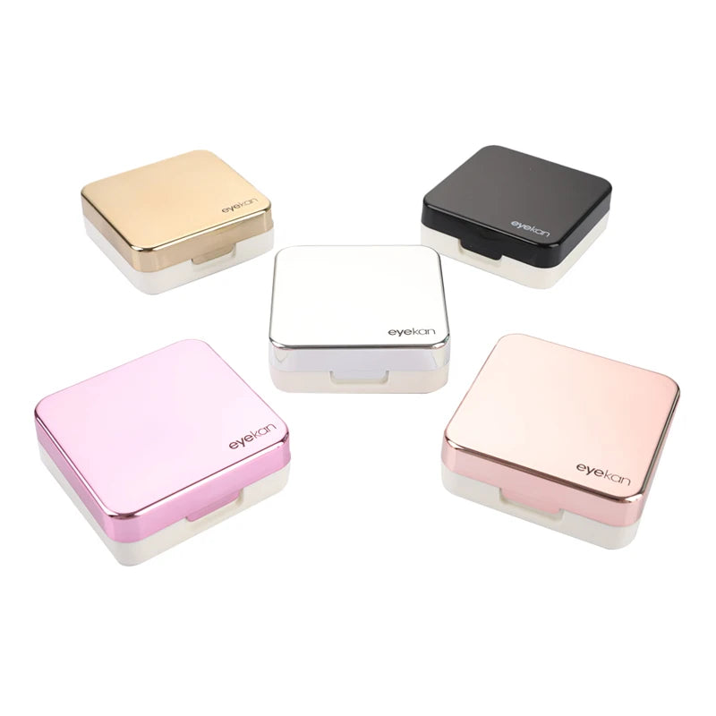 Boîtier à Lentilles de Contact Carré Portable | Kit Complet avec Pince, Ventouse & Miroir | 8 Coloris – CLEVI Paris