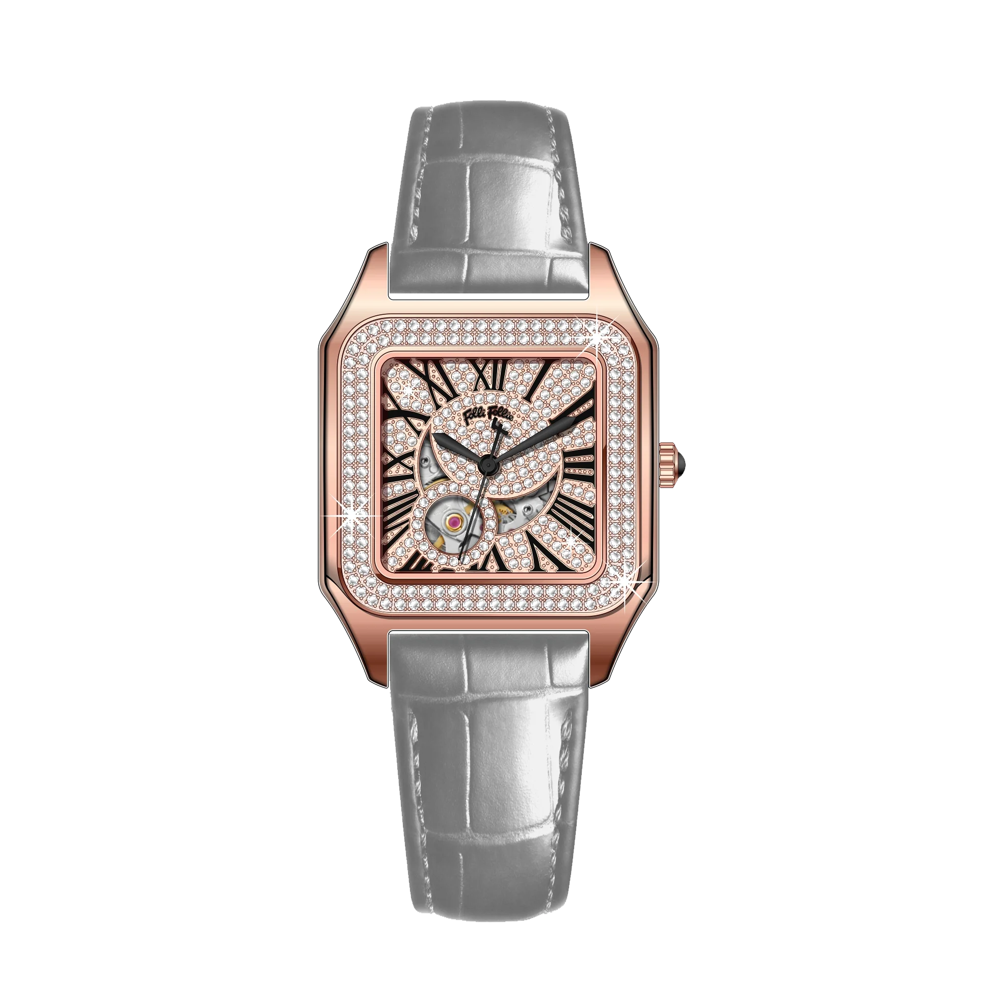 OBLVLO Montre Automatique Femme Chiffres Romains Acier Inoxydable Lumineuse – CLEVI Paris