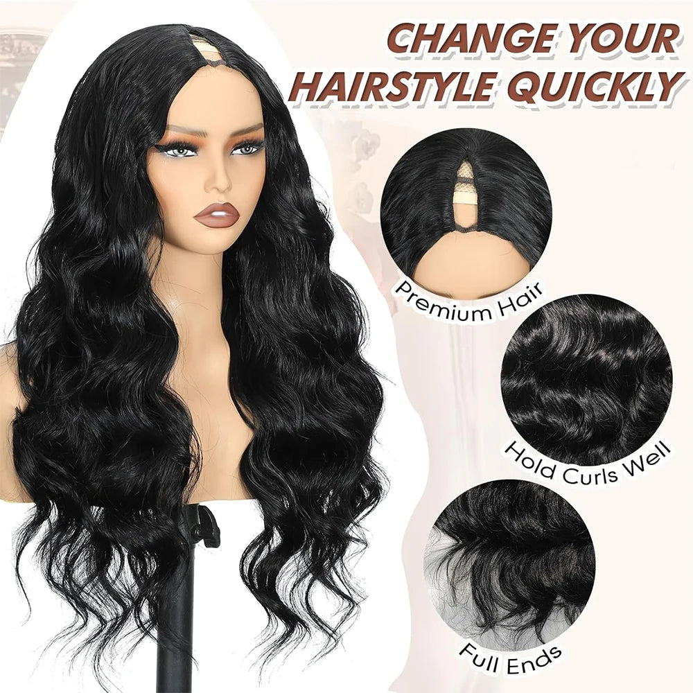 Perruque V Part Body Wave Cheveux Humains Brésiliens Remy Hair 100% Sans Couture Sans Laisser Dehors 16-30 Pouces – CLEVI Paris