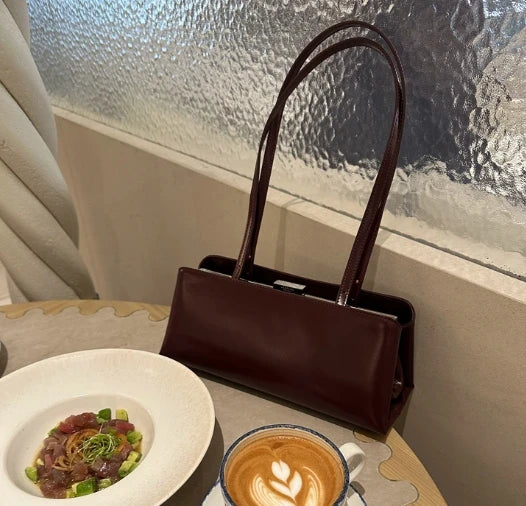 Sac Aisselle PU Souple Femme Retro 28x12cm Bandoulière 50cm 4 Coloris – CLEVI Paris
