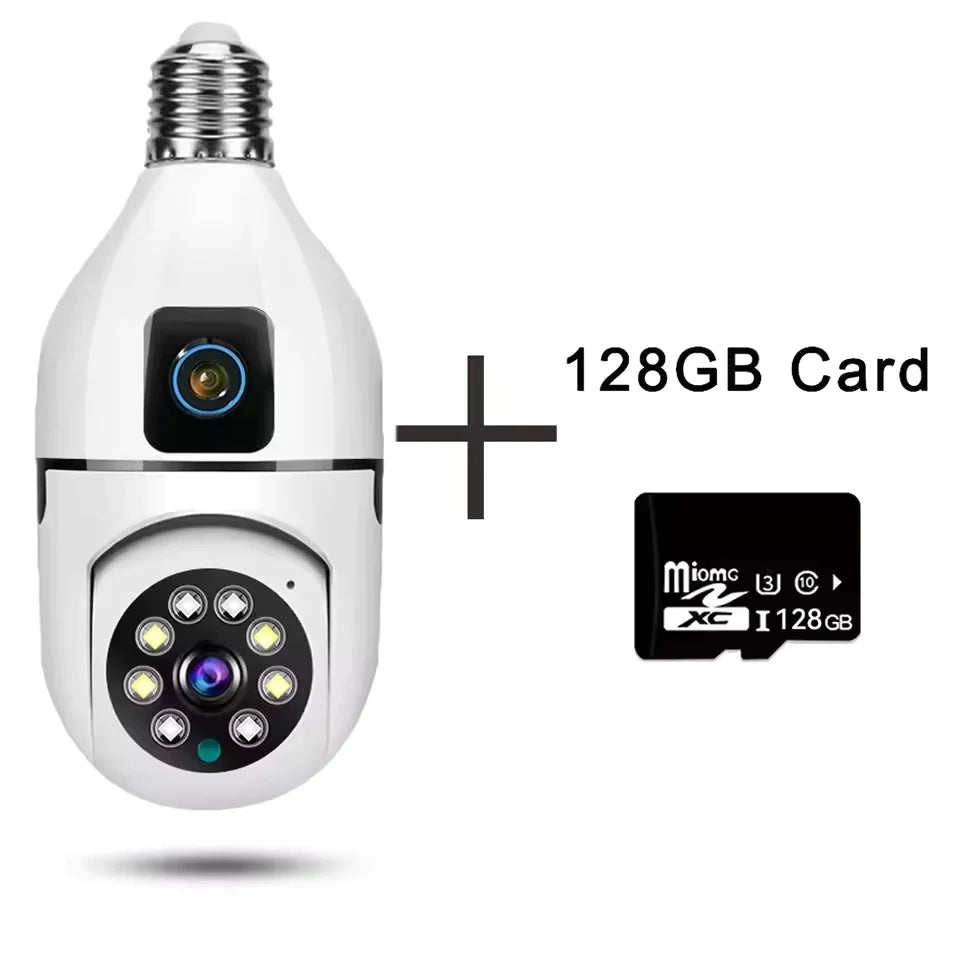 Caméra Surveillance WiFi Double Objectif 8MP – Vision Nocturne Couleur, Audio Bidirectionnel, App V380 Pro – CLEVI Paris