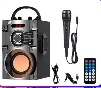 WXLCR A11 Enceinte Bluetooth Bois 8W Karaoké Radio FM Télécommande – CLEVI Paris