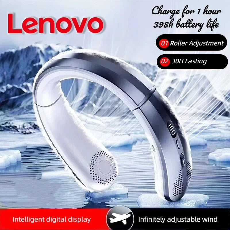 Ventilateur Cou Portable Sans Fil USB 8000mAh 100 Vitesses – CLEVI Paris