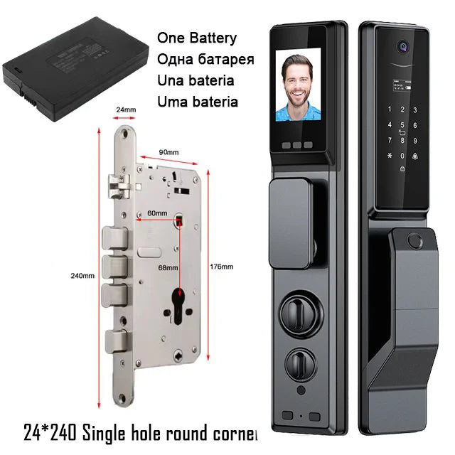 Serrure Connectée X6DL Extérieure IP66 Reconnaissance Faciale Caméra WiFi Tuya – CLEVI Paris